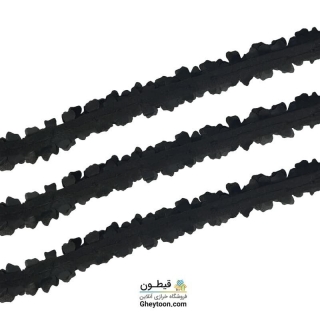 گل ریز دو لایه برجسته کریستال دار (مروارید کوچک) مشکی