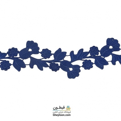 نوار گیپور نخ پنبه گل و برگ رنگی مدل 002