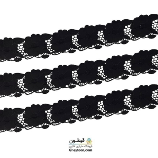 گل گیپور رز مشکی نخ پنبه ترک