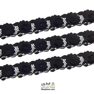 گل گیپور رز مشکی نخ پنبه ترک