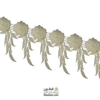 نوار گل گیپور برگ آبشاری بزرگ کرمی