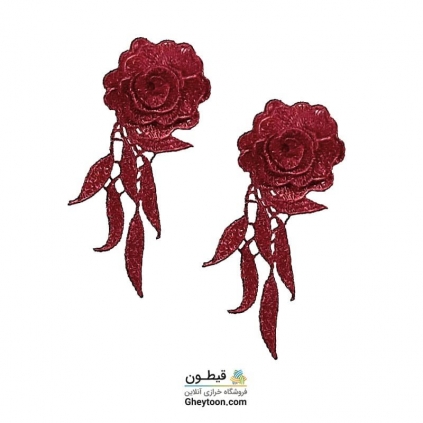 نوار گل گیپور برگ آبشاری کوچک زرشکی