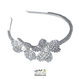 تل نگین دار نقره ای مدل 001