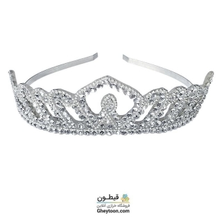 تل نگین دار نقره ای مدل 002