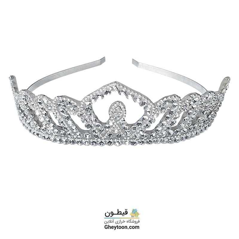 تل نگین دار نقره ای مدل 002