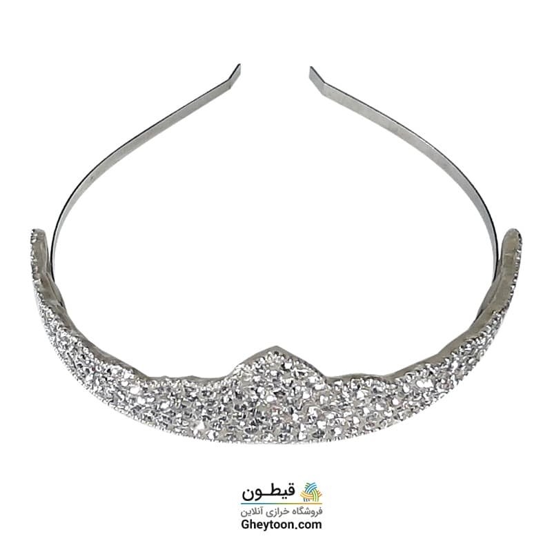 تل نگین دار نقره ای مدل 003