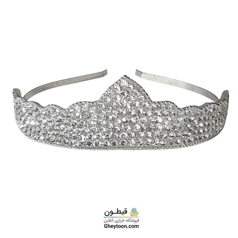 تل نگین دار نقره ای مدل 003