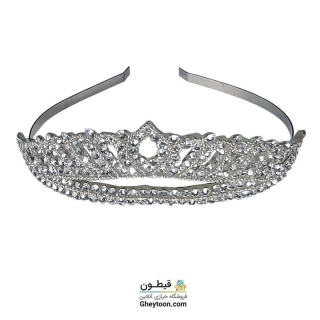 تل نگین دار نقره ای مدل 004