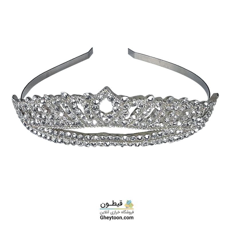 تل نگین دار نقره ای مدل 004