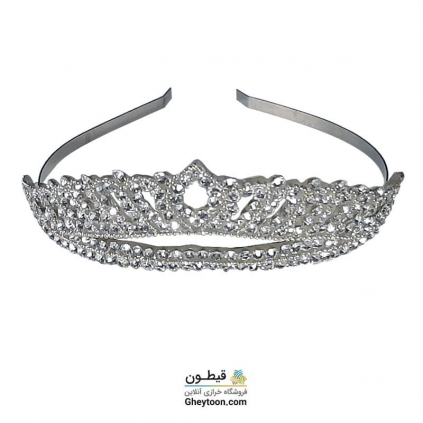 تل نگین دار نقره ای مدل 004