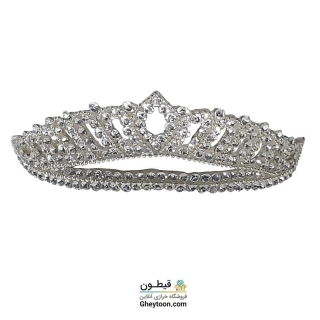 تل نگین دار نقره ای مدل 004