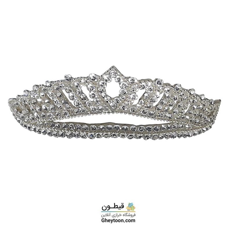 تل نگین دار نقره ای مدل 004