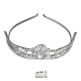 تل نگین دار نقره ای مدل 005