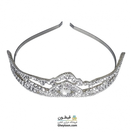 تل نگین دار نقره ای مدل 005