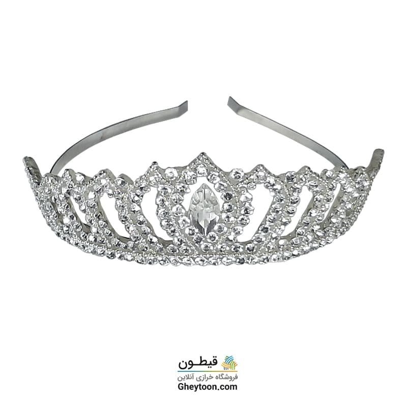 تل نگین دار نقره ای مدل 006