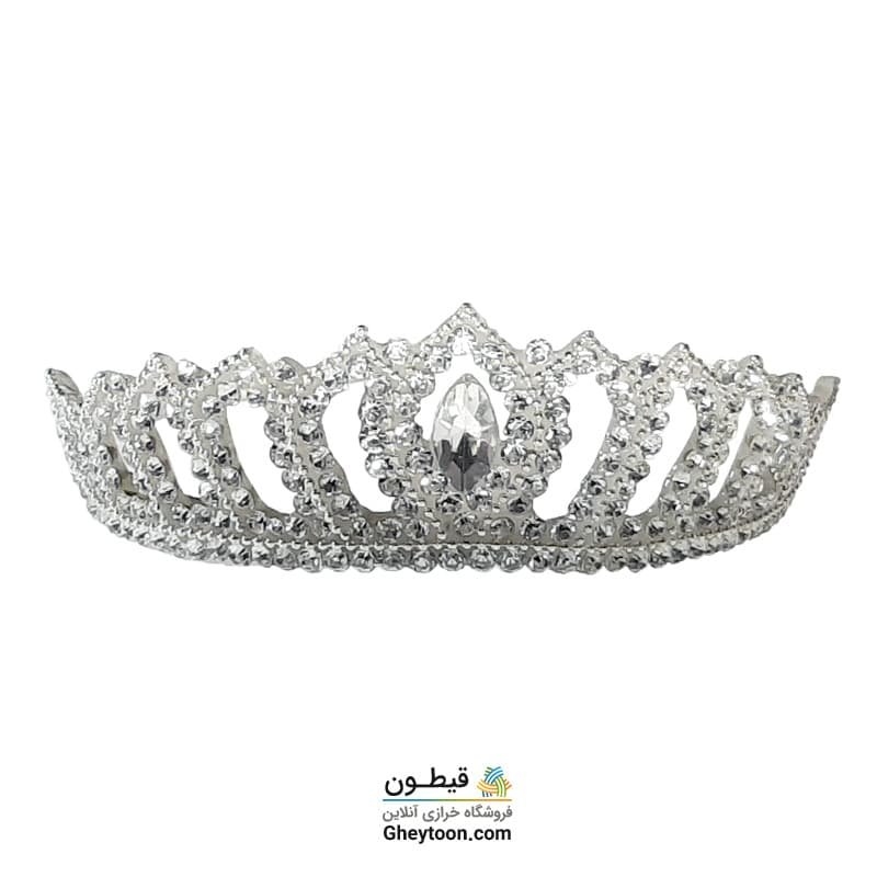 تل نگین دار نقره ای مدل 006