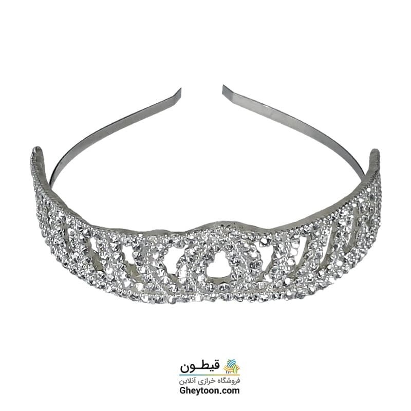 تل نگین دار نقره ای مدل 007