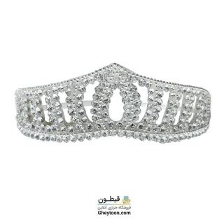 تل نگین دار نقره ای مدل 007