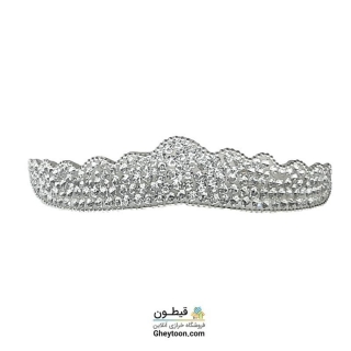 تل نگین دار نقره ای مدل 008