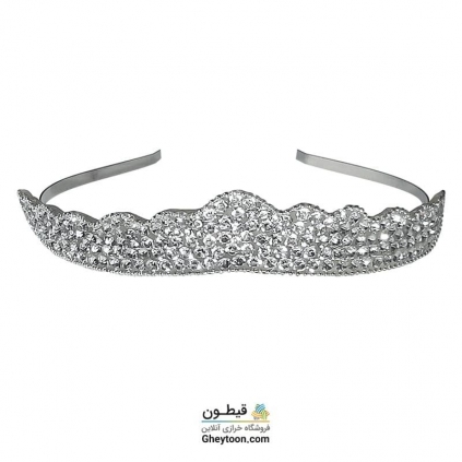 تل نگین دار نقره ای مدل 008