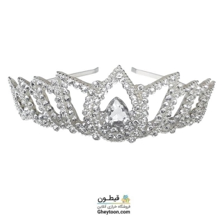 تل نگین دار نقره ای مدل 010