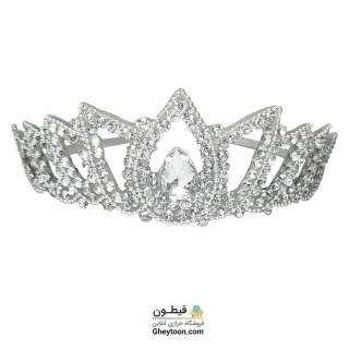 تل نگین دار نقره ای مدل 010