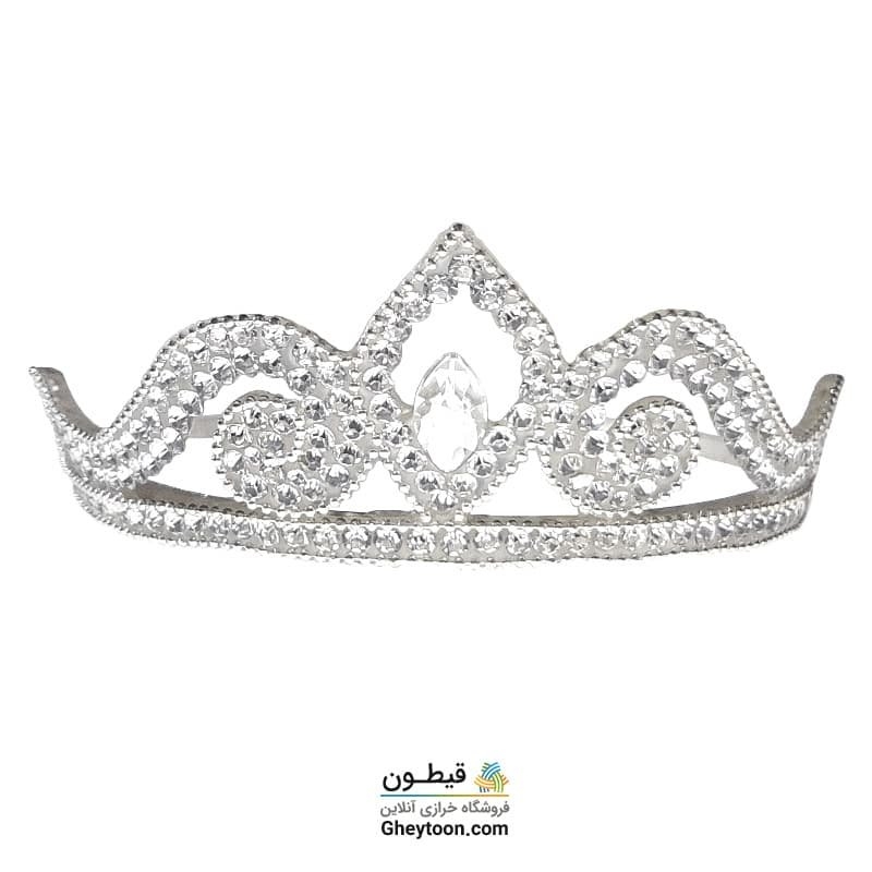 تل نگین دار نقره ای مدل 011