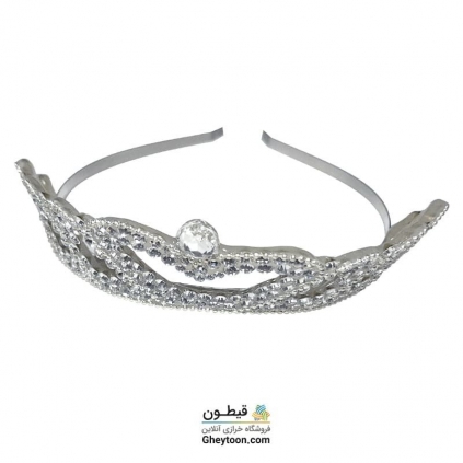 تل نگین دار نقره ای مدل 012