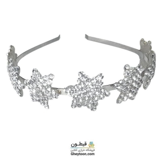 تل نگین دار نقره ای مدل 013