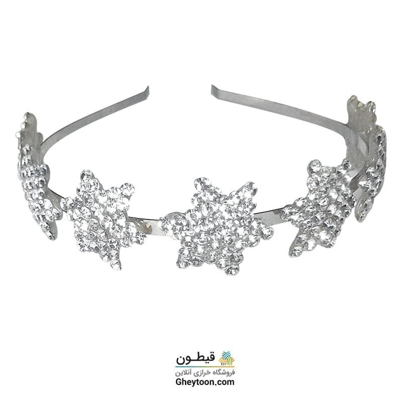 تل نگین دار نقره ای مدل 013