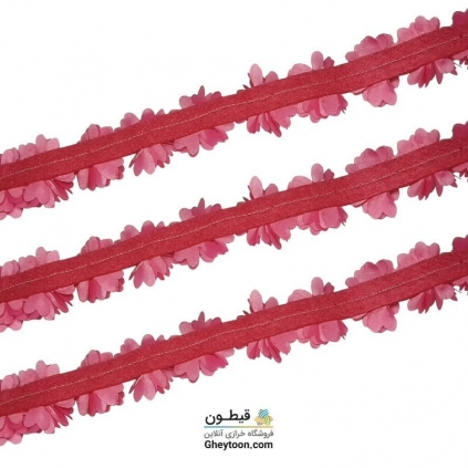 گل حریر جنس ساتن سایز کوچک متری صورتی