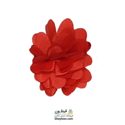 گل حریر جنس ساتن سایز کوچک متری قرمز