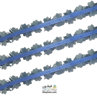 گل حریر جنس ساتن سایز کوچک متری آبی کمرنگ