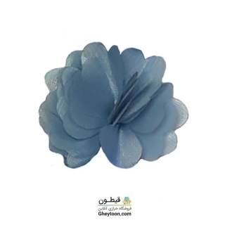 گل حریر جنس ساتن سایز کوچک متری آبی کمرنگ