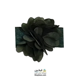 گل حریر جنس ساتن سایز کوچک متری سبز ماشی