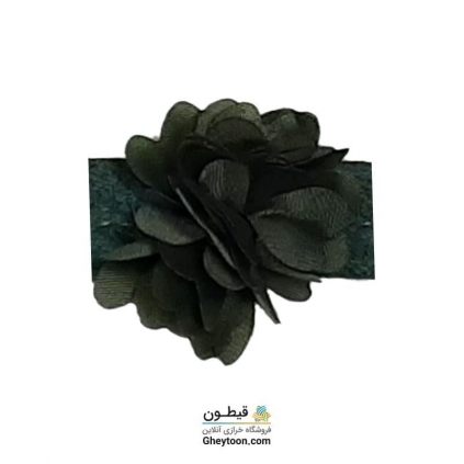 گل حریر جنس ساتن سایز کوچک متری سبز ماشی