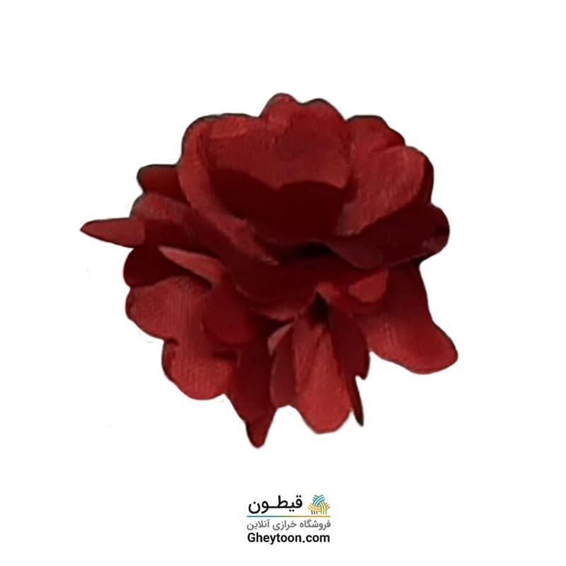 گل حریر جنس ساتن سایز کوچک متری زرشکی