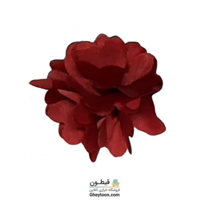 گل حریر جنس ساتن سایز کوچک متری زرشکی
