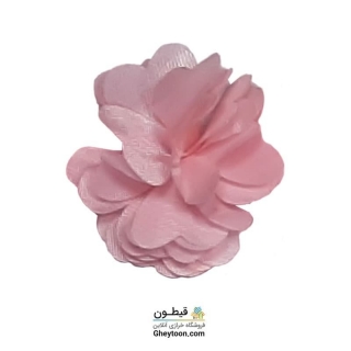 گل حریر جنس ساتن سایز کوچک متری صورتی