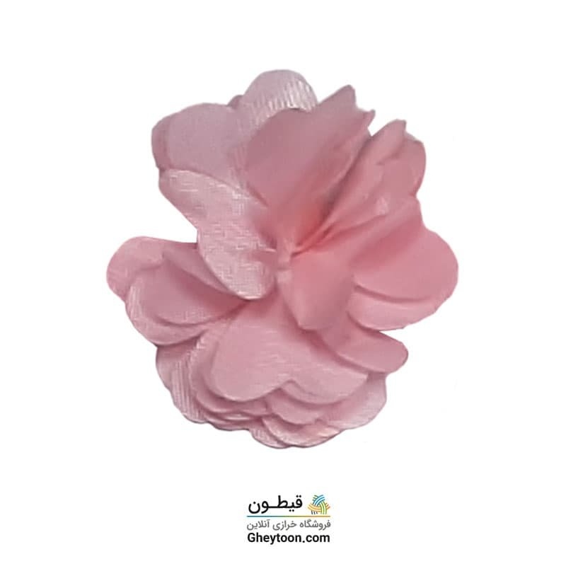 گل حریر جنس ساتن سایز کوچک متری صورتی