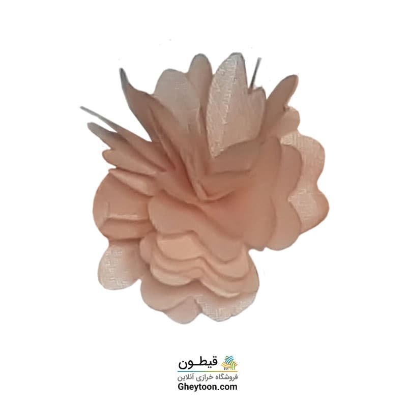 گل حریر جنس ساتن سایز کوچک متری کرمی روشن