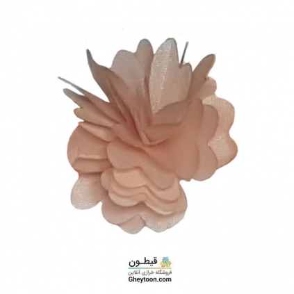 گل حریر جنس ساتن سایز کوچک متری کرمی روشن