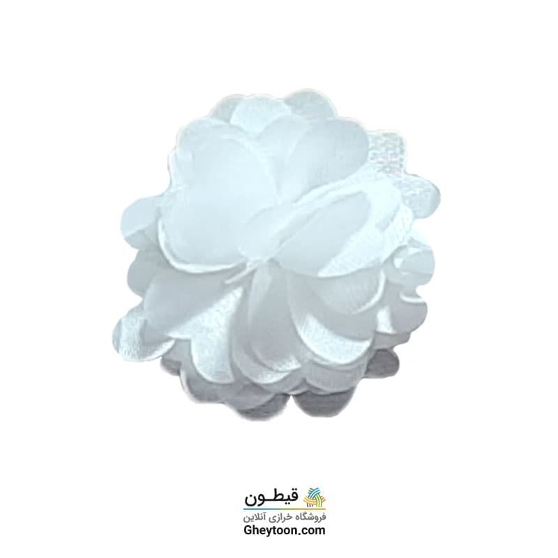گل حریر جنس ساتن سایز کوچک متری سفید