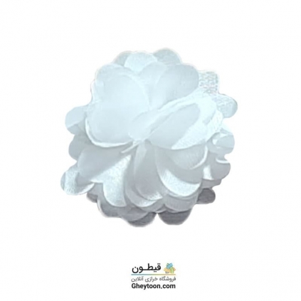 گل حریر جنس ساتن سایز کوچک متری سفید