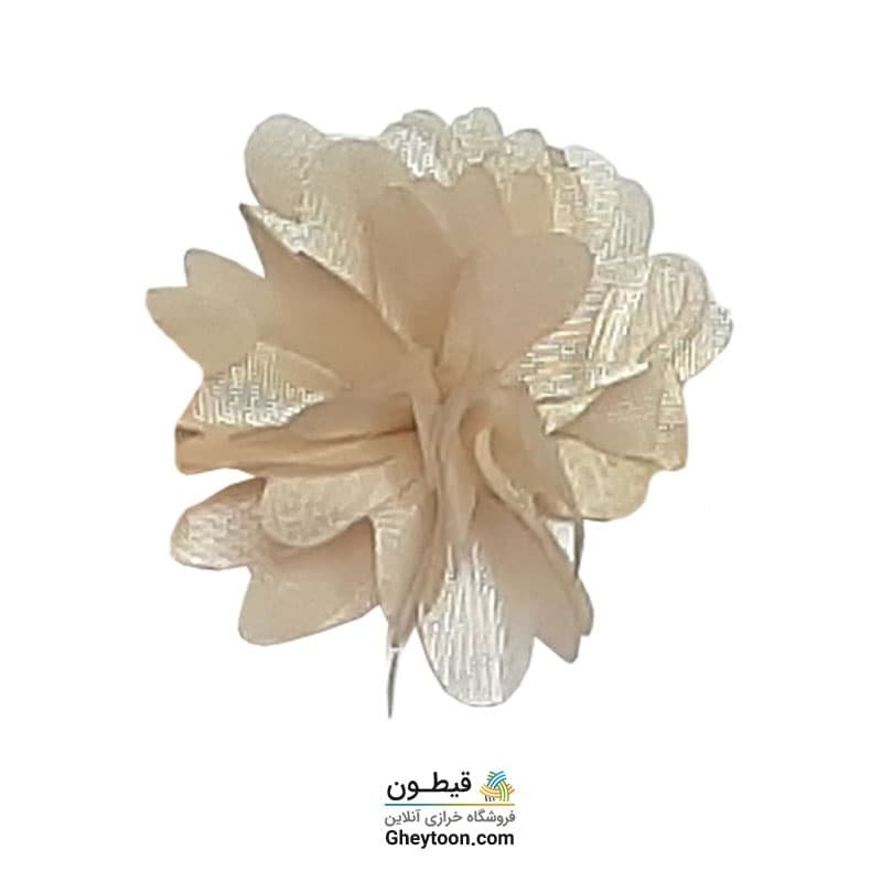 گل حریر جنس ساتن سایز کوچک متری لیمویی