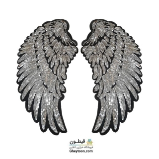 تکه دوزی بال فرشته نقره ای