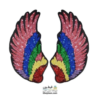 تکه دوزی بال فرشته نقره ای