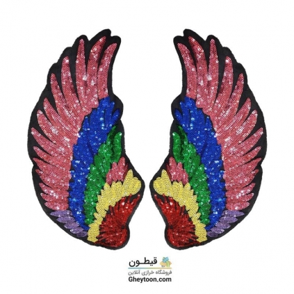 تکه دوزی بال فرشته نقره ای