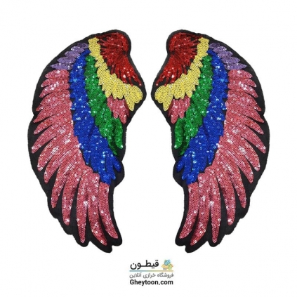 تکه دوزی بال فرشته نقره ای