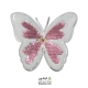 استیکر پروانه موهردار پولک صورتی